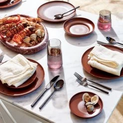 20-Piece Rush Brushed Black Flatware Set -Chic Living Shop CB2SU23 14C V1 RET