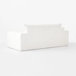 Camden White Performance Velvet Apartment Sofa -Chic Living Shop CamdenWhiteAprtmntSofa3QBSSF23