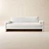 Camden White Performance Velvet Apartment Sofa -Chic Living Shop CamdenWhiteAprtmntSofaSHF23