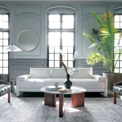 Santoro Round White Quartz Coffee Table -Chic Living Shop CamdenWhiteSofaAP21 1x1 1