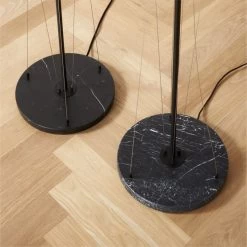Campana Marquina Black Marble Floor Lamp -Chic Living Shop CampanaBkMrqMrbFloorLampAV5SHF22