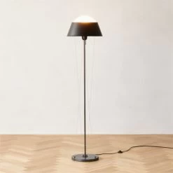 Campana Marquina Black Marble Floor Lamp -Chic Living Shop CampanaBkMrqMrbFloorLampROF22