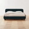 Cantar Blue Velvet Upholstered Queen Bed -Chic Living Shop CantarBlueVelvetQBedSHS23
