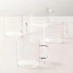 Cantina Glass Coffee Mug Set Of 4