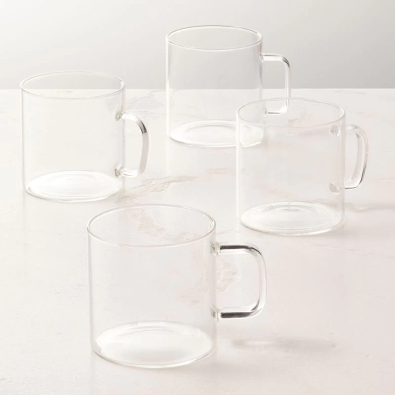 Cantina Glass Coffee Mug Set Of 4 3 Cantina Glass Coffee Mug Set Of 4