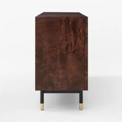 Carbon Brown Burl Wood Media Console -Chic Living Shop CarbonBnBrlWdMdCredenzaSDSSF22
