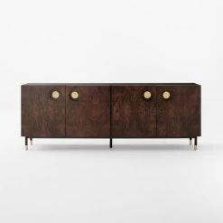 Carbon Brown Burl Wood Media Console -Chic Living Shop CarbonBnBrlWdMdCredenzaSOSSF22