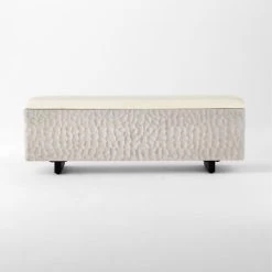 Carve Ivory Storage Bench -Chic Living Shop CarveStorageBenchSOSSF21