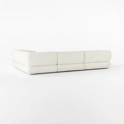 Chale 4-Piece L-Shaped Ivory White Boucle Sectional Sofa 12 Chale 4-Piece L-Shaped Ivory White Boucle Sectional Sofa -Chic Living Shop Chale4PcCreamBclSect3QBSSS23