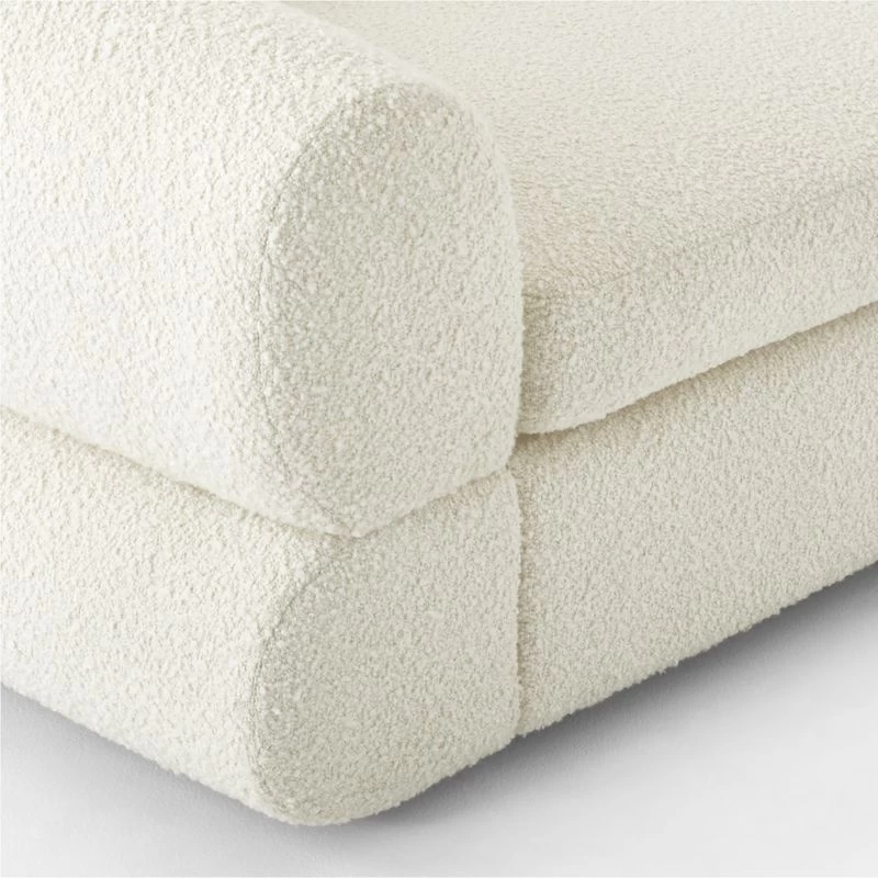 Chale 5-Piece L-Shaped Ivory White Boucle Sectional Sofa 7 Chale 5-Piece L-Shaped Ivory White Boucle Sectional Sofa - Image 5