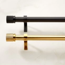 Chase Matte Black Adjustable Curtain Rod 28''-48" -Chic Living Shop ChaseScoredCurtainRodCllctnFHS23