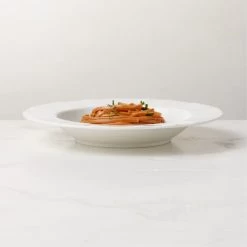 Chert White Porcelain Pasta Bowl -Chic Living Shop ChertPastaBowlROF23