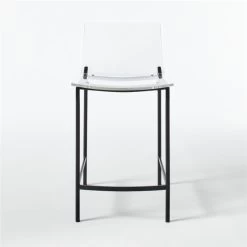 Chiaro Clear Counter Stool Black Set Of 2 -Chic Living Shop ChiaroBlackBarStool30inSOF20 1