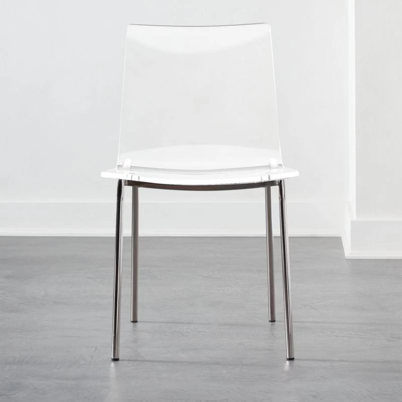 Chiaro Clear Chair Nickel 3 Chiaro Clear Chair Nickel