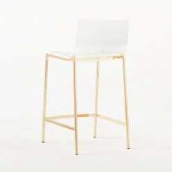 Chiaro Clear Counter Stool Gold Set Of 2 14 Chiaro Clear Counter Stool Gold Set Of 2 -Chic Living Shop ChiaroClrCntrStl24inGold3QBSSS21