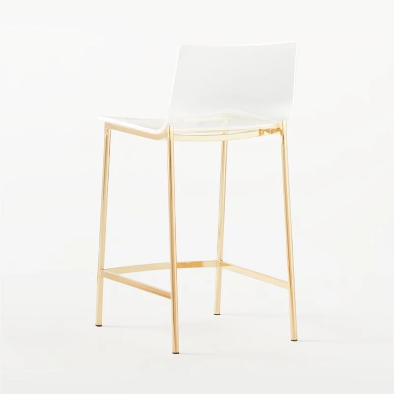 Chiaro Clear Counter Stool Gold Set Of 2 8 Chiaro Clear Counter Stool Gold Set Of 2 - Image 6