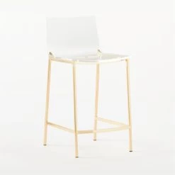 Chiaro Clear Counter Stool Gold Set Of 2 12 Chiaro Clear Counter Stool Gold Set Of 2 -Chic Living Shop ChiaroClrCntrStl24inGold3QSSS21