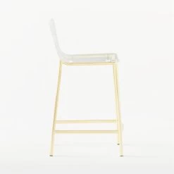 Chiaro Clear Counter Stool Gold Set Of 2 13 Chiaro Clear Counter Stool Gold Set Of 2 -Chic Living Shop ChiaroClrCntrStl24inGoldSDSSS21