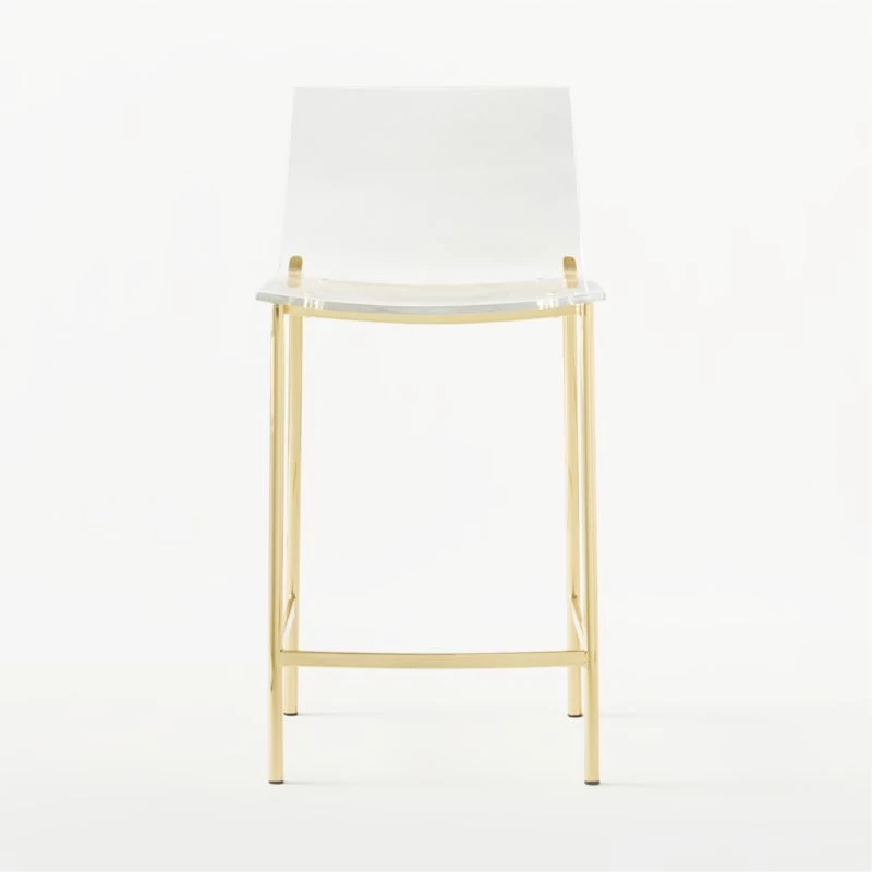 Chiaro Clear Counter Stool Gold Set Of 2 5 Chiaro Clear Counter Stool Gold Set Of 2 - Image 3