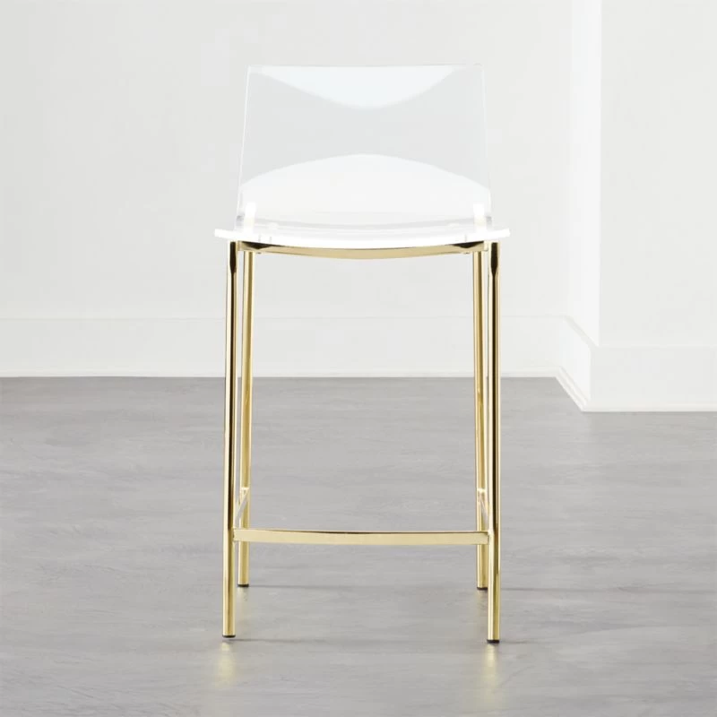 Chiaro Clear Counter Stool Gold Set Of 2 3 Chiaro Clear Counter Stool Gold Set Of 2