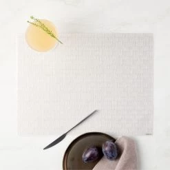 Chilewich Woven White Vinyl Placemat -Chic Living Shop ChilewichByWvVnllPlcmtROS23