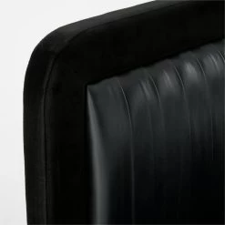 Claudette Black Leather And Velvet Upholstered Queen Bed 15 Claudette Black Leather And Velvet Upholstered Queen Bed -Chic Living Shop ClaudetteVlvtNLthrQBedAVSSS23