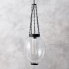 Clifton Cast Glass And Black Chain Link Pendant Light -Chic Living Shop CliftonCtGlsChnLkPndntSHS23