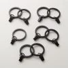 Matte Black Curtain Rings With Clips Set Of 9 1 Matte Black Curtain Rings With Clips Set Of 9 -Chic Living Shop ClipRingsMatteBlackS9AVSHF21