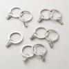 Polished Nickel Curtain Rings With Clips Set Of 9 -Chic Living Shop ClipRingsPlshdNickelS9AVSHF21