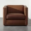 Club Leather Lounge Chair -Chic Living Shop ClubChairHarnessCueroSHS19 1x1