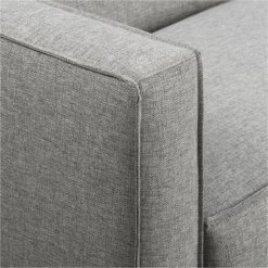 Club Grey Fabric 2-Seater Sofa -Chic Living Shop ClubSofaGreyAV2S13