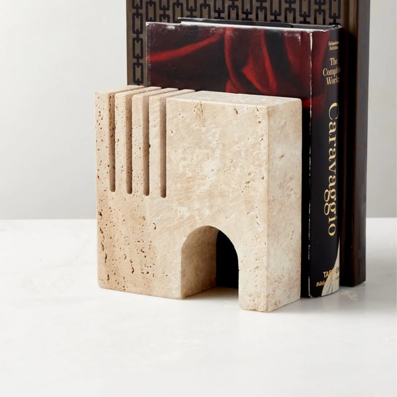 Cojo Travertine Bookend 4 Cojo Travertine Bookend - Image 2