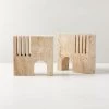 Cojo Travertine Bookends Set Of 2 1 Cojo Travertine Bookends Set Of 2 -Chic Living Shop CojoTravertineBookendS2SHS22