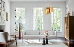 Trace Brass Wire Bookcase -Chic Living Shop ColetteWhiteSofaWithFauxJN20