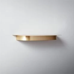 Collar Brass Wall Shelf Small 18" -Chic Living Shop CollarBrsWallLdgSm18inAV2SHS21