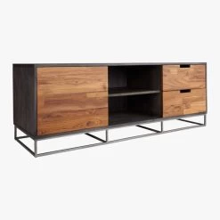 Congo Wood Media Console 56'' -Chic Living Shop CongoMediaCredenza3QS16