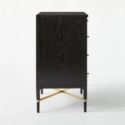 Connoisseur 5-Drawer Black Oak Wood Dresser Model 1003 -Chic Living Shop ConnoisseurDresserSDSSS21