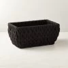 Conway Rectangular Black Cotton Storage Basket Small -Chic Living Shop ConwayBasketBlackAVSHS22