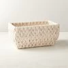 Conway Rectangular White Cotton Storage Basket Small -Chic Living Shop ConwayBasketWhiteSHS22