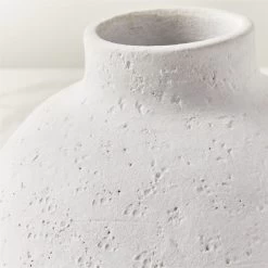 Coralie Round White Terracotta Vase -Chic Living Shop CoralieWhiteVaseAVSHF22