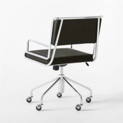 Court Black Vegan Leather Office Chair 14 Court Black Vegan Leather Office Chair -Chic Living Shop CourtBlackOfficeChair3QBSSS22