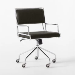 Court Black Vegan Leather Office Chair 12 Court Black Vegan Leather Office Chair -Chic Living Shop CourtBlackOfficeChair3QSSS22