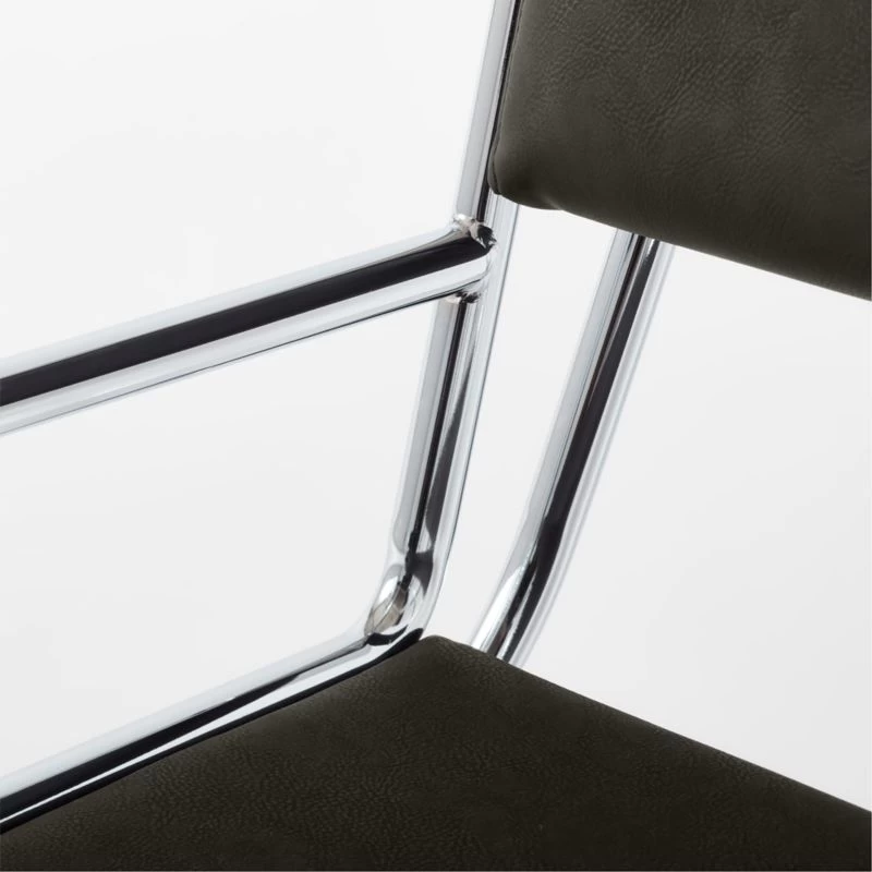 Court Black Vegan Leather Office Chair 9 Court Black Vegan Leather Office Chair - Image 7