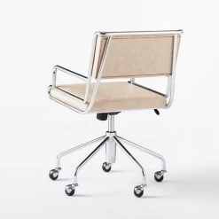 Court Pearl Vegan Leather Office Chair -Chic Living Shop CourtOfficeChair3QBSSS21