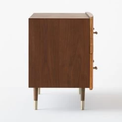 Crimped 4-Drawer Gold Leaf Dresser 14 Crimped 4-Drawer Gold Leaf Dresser -Chic Living Shop CrimpedGldLeafLowDresserSDF20