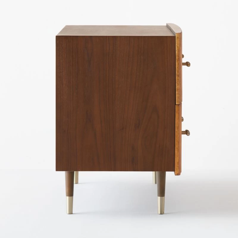 Crimped 4-Drawer Gold Leaf Dresser 8 Crimped 4-Drawer Gold Leaf Dresser - Image 6