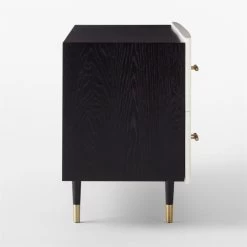 Crimped 4-Drawer White Oak Wood Dresser 13 Crimped 4-Drawer White Oak Wood Dresser -Chic Living Shop CrimpedWhiteLowDresserSDSSF21