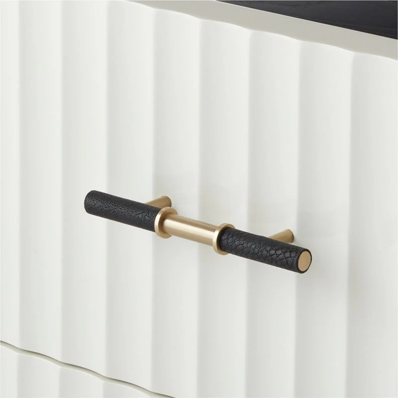 Crimped 4-Drawer White Oak Wood Dresser 9 Crimped 4-Drawer White Oak Wood Dresser - Image 7