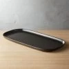 Crisp Rectangular Matte Black Serving Platter -Chic Living Shop CrispMatteBlackRecPlatterSHS18