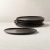 Crisp Matte Black Dinner Plate Set Of 8 -Chic Living Shop CrispRndMttBkDinnerPlateS8SHF20